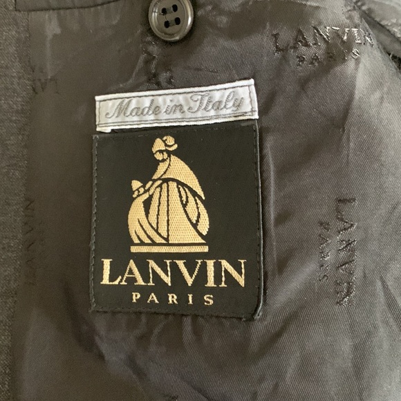 LANVIN Wool Grey Double Breasted Blazer - Picture 6 of 11